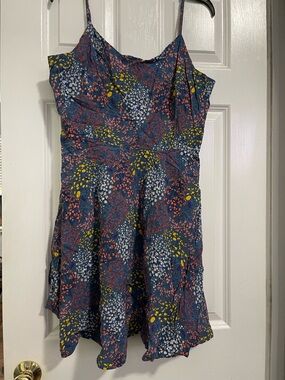 Old Navy Navy Floral Sundress with Pink & Yellow Accents
